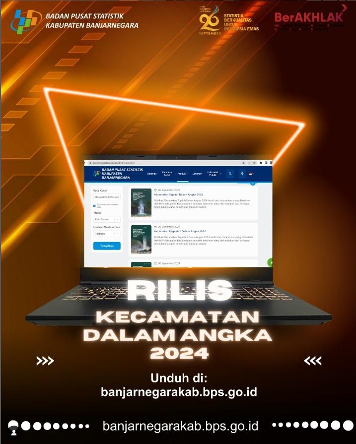 Telah Rilis Publikasi Kecamatan Dalam Angka 2024!