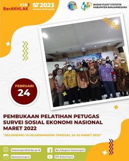 Pembukaan Pelatihan Petugas Survei Sosial Ekonomi Nasional Maret 2022