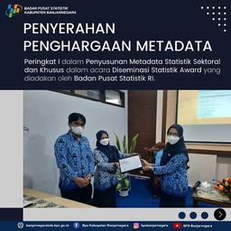 Award Presentation for Sectoral and Special Statistical Metadata Preparation