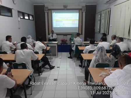 Rapat Evaluasi Kinerja Triwulanan 2 dan Rapat Evaluasi ST2023 BPS Kabupaten Banjarnegara