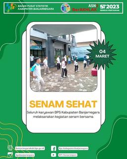 Seluruh Karyawan BPS Kab. Banjarnegara Melaksanakan Kegiatan Senam Jum'at Sehat Bulan Maret