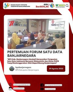 Banjarnegara One Data Forum Meeting