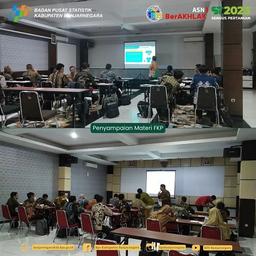 Penyampaian Materi dan Evaluasi Pelatihan Petugas FKP Regsosek Tahun 2023