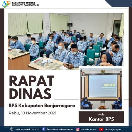 Rapat Dinas Bulan BPS Kabupaten Banjarnegara November 2021