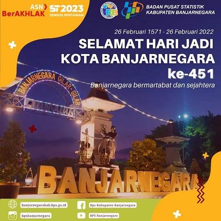 Seluruh Jajaran BPS Kabupaten Banjarnegara mengucapkan Selamat HUT Banjarnegara ke-451