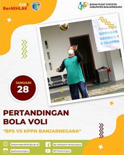 Pertandingan Bola Voli BPS Kabupaten Banjarnegara VS KPPN Banjarnegara