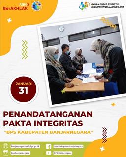 Signing of the Banjarnegara Regency BPS Employee Integrity Pact