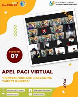 Seluruh Karyawan BPS Melaksanakan Apel Pagi Virtual 07 Februari 2022