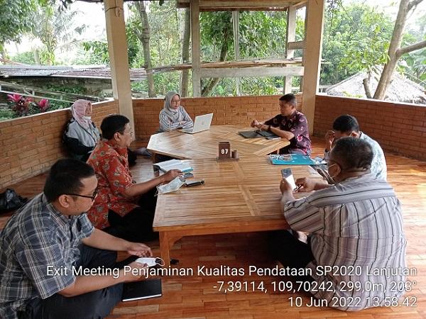 2022 SP2020 LF Quality Assurance Exit Meeting with BPS Prov. Central Java