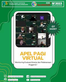 BPS Kabupaten Banjarnegara Melaksanakan Apel Pagi Virtual 07 Maret 2022