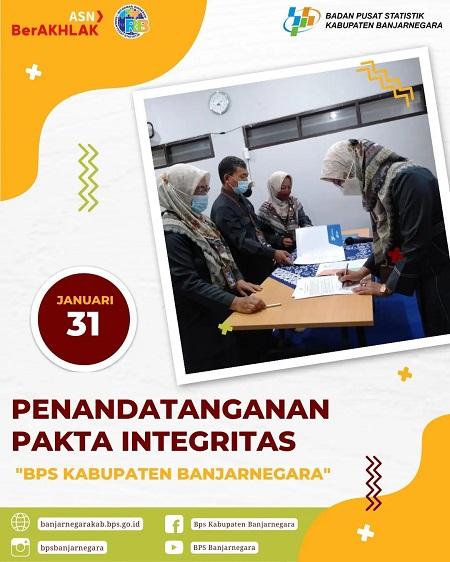 Penandatanganan Pakta Integritas Pegawai BPS Kabupaten Banjarnegara